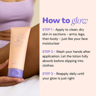 Glow Gradual Tanning Moisturiser, 200ml Tanning Luna Bronze