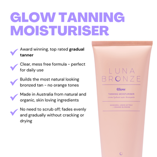 Glow Gradual Tanning Moisturiser, 200ml Tanning Luna Bronze