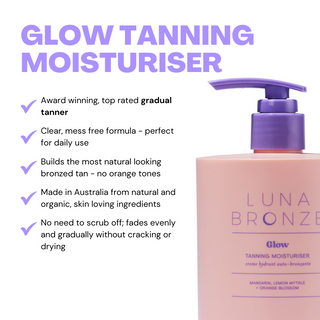 Glow Gradual Tanning Moisturiser, 500ml Tanning Luna Bronze